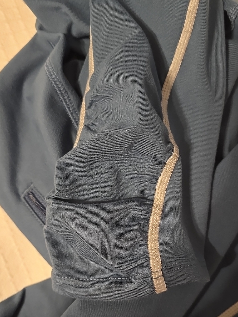 Free People Blue Leggings Contrast Piping Back Zip Pocket     #X - Picture 10 of 16